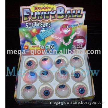 LED light up eye ball, multi color bouncing ball